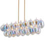 Artcraft Lighting Globo 8 Light 44" Wide Linear Pendant Brass / Iridescent