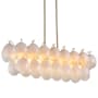 Artcraft Lighting Globo 8 Light 44" Wide Linear Pendant Brass / Milky White