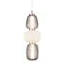 Artcraft Lighting Cyra 21" Tall LED Mini Pendant with Glass Shades Chrome / White / Smoke