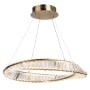 Artcraft Lighting Stella 24" Wide Crystal Ring Chandelier Brushed Brass