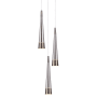 Artcraft Lighting Sunnyvale 3 Light 10" Wide LED Multi Light Pendant Pearl Black / Smoke / Clear