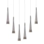 Artcraft Lighting Sunnyvale 6 Light 34" Wide LED Linear Pendant Pearl Black / Smoke / Clear