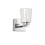 Artcraft Lighting Dalton 8" Tall Bathroom Sconce Chrome / Clear