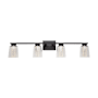 Artcraft Lighting Dalton 4 Light 34" Wide Vanity Light Black / Clear