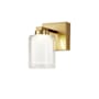 Artcraft Lighting Saville 8" Tall Bathroom Sconce Brass / Clear