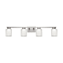 Artcraft Lighting Saville 4 Light 33" Wide Vanity Light Brushed Nickel / Clear