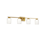 Artcraft Lighting Saville 4 Light 33" Wide Vanity Light Brass / Clear
