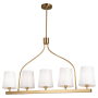 Artcraft Lighting Rhythm 5 Light 7" Wide Linear Smart Chandelier Brushed Gold