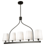 Artcraft Lighting Rhythm 5 Light 7" Wide Linear Smart Chandelier Black