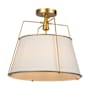 Artcraft Lighting Pullman 3 Light 17" Wide Semi-Flush Ceiling Fixture Brass / Cream
