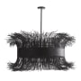 Arteriors Filamento 6 Light 42" Wide Abstract Drum Chandelier Black / Black Stained