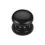 Ashley Norton Solid Brass Round 1-1/2 Inch Mushroom Cabinet Knob with Backplate Flat Black
