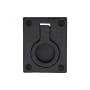 Ashley Norton Flush 2-1/2" Long Front Mount Luxury Solid Bronze Drop Ring Cabinet Pull on Backplate Distressed Black
