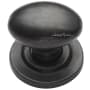 Ashley Norton Solid Bronze Oval 1-1/4 Inch Oval Cabinet Knob with Backplate Dark Bronze