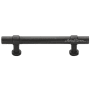 Ashley Norton Pipe Style 6" Center to Center Luxury Solid Bronze Industrial Bar Cabinet Handle / Drawer Bar Pull Dark Bronze