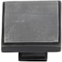 Ashley Norton Solid Bronze Miles 1-1/2 Inch Square Cabinet Knob Dark Bronze