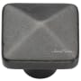 Ashley Norton Solid Bronze Pyramid 1-1/4 Inch Square Cabinet Knob Dark Bronze