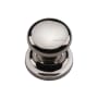 Ashley Norton Solid Brass Round 1-1/4 Inch Mushroom Cabinet Knob with Backplate Polished Nickel