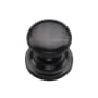 Ashley Norton Solid Brass Round 1-1/2 Inch Mushroom Cabinet Knob with Backplate Dark Oil Rubbed