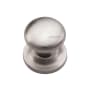 Ashley Norton Solid Brass Round 1-1/2 Inch Mushroom Cabinet Knob with Backplate Satin Nickel
