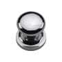 Ashley Norton Solid Brass Round 1-1/2 Inch Mushroom Cabinet Knob with Backplate Polished Chrome