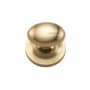 Ashley Norton Solid Brass Egg 1-1/4 Inch Oval Cabinet Knob with Backplate Satin Brass