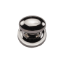 Ashley Norton Solid Brass Egg 1-1/2 Inch Oval Cabinet Knob with Backplate Polished Nickel