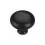 Ashley Norton Luxury 1-1/2" Round Mushroom Luxury Solid Brass Cabinet / Drawer Knob Flat Black