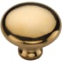 Ashley Norton Luxury 1-1/2" Round Mushroom Luxury Solid Brass Cabinet / Drawer Knob Unlacquered Brass