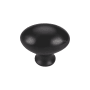 Ashley Norton Luxury 1-1/2" Oval Egg Solid Brass Cabinet / Drawer Knob Flat Black