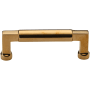Ashley Norton Solid Brass Bauhaus 4 Inch Center to Center Handle Cabinet Pull Unlacquered Brass