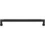 Ashley Norton Bauhaus 12-5/8" Center to Center Luxury Solid Brass Bauhaus Barrel Style Cabinet Handle / Drawer Pull Flat Black