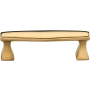 Ashley Norton Solid Brass Deco 3-3/4 Inch Center to Center Handle Cabinet Pull Unlacquered Brass