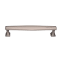 Ashley Norton Deco 6" Center to Center Luxury Solid Brass Stepped and Tapered Cabinet Handle / Drawer Pull Satin Nickel
