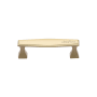 Ashley Norton Deco 6" Center to Center Luxury Solid Brass Stepped and Tapered Cabinet Handle / Drawer Pull Satin Brass