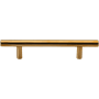 Ashley Norton Solid Brass Modern 4 Inch Center to Center Bar Cabinet Pull Unlacquered Brass