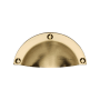 Ashley Norton Fenland 3-3/4" Center to Center Luxury Solid Brass Surface Mount Vintage Cabinet Cup Handle / Drawer Cup Pull Satin Brass