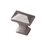 Ashley Norton Solid Brass Anvil 1-3/8 Inch Rectangular Cabinet Knob Satin Nickel