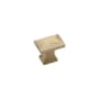 Ashley Norton Solid Brass Anvil 1-3/8 Inch Rectangular Cabinet Knob Satin Brass