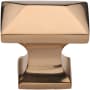 Ashley Norton Solid Brass Anvil 1-3/8 Inch Rectangular Cabinet Knob Unlacquered Brass