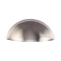 Ashley Norton Ely 2-1/4" Center to Center Luxury Solid Brass Modern Cabinet Cup Handle / Drawer Cup Pull Satin Nickel