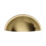 Ashley Norton Ely 2-1/4" Center to Center Luxury Solid Brass Modern Cabinet Cup Handle / Drawer Cup Pull Satin Brass
