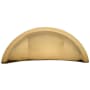 Ashley Norton Ely 2-1/4" Center to Center Luxury Solid Brass Modern Cabinet Cup Handle / Drawer Cup Pull Unlacquered Brass