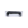 Ashley Norton Industrial 3-3/4" Center to Center Luxury Solid Brass Squared Cabinet Cup Handle / Drawer Cup Pull Polished Chrome