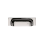 Ashley Norton Industrial 3-3/4" Center to Center Luxury Solid Brass Squared Cabinet Cup Handle / Drawer Cup Pull Polished Nickel