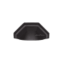 Ashley Norton Solid Brass Hex 3-1/2 Inch Center to Center Cup Cabinet Pull Flat Black