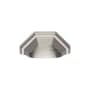 Ashley Norton Solid Brass Hex 3-1/2 Inch Center to Center Cup Cabinet Pull Satin Nickel