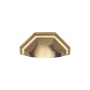 Ashley Norton Solid Brass Hex 3-1/2 Inch Center to Center Cup Cabinet Pull Satin Brass