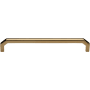 Ashley Norton Solid Brass Angular 8 Inch Center to Center Handle Cabinet Pull Unlacquered Brass