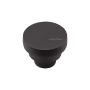 Ashley Norton Solid Brass Round Stepped 1-1/2" Round Luxury Designer Mushroom Cabinet / Drawer Knob Flat Black